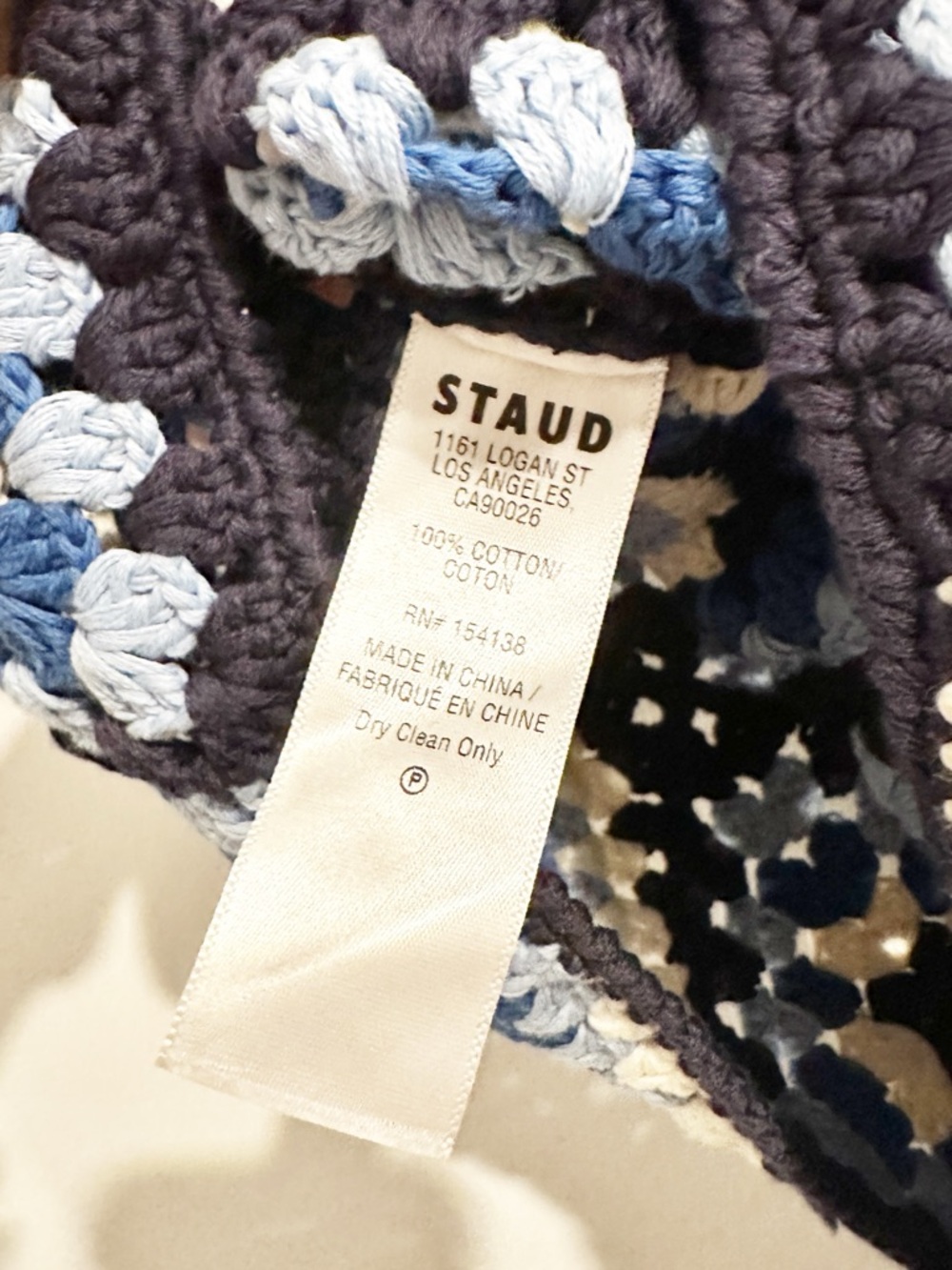 NWT Staud Brazing Cotton Crochet Granny Square Mini Skirt in Acid Cobalt Size XL - Picture 12 of 12